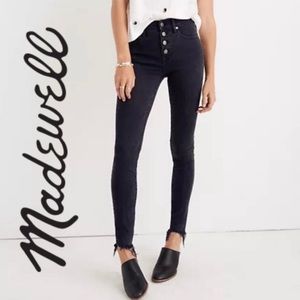 Madewell 9” High Rise Button Fly Skinny Jeans